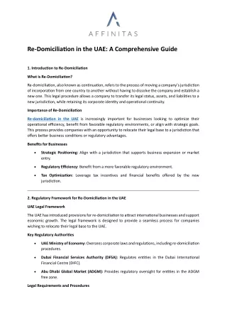 re domiciliation in the uae a comprehensive guide