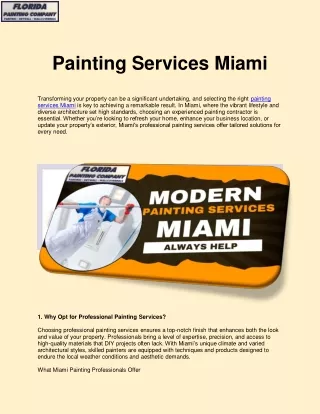 painting services Miami
