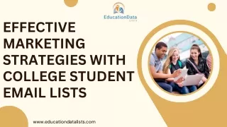 effective marketing strategies with college