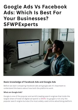 Google Ads Vs Facebook Ads Which Is Best For Your Businesses