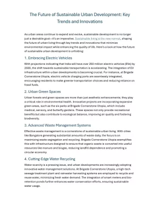 5. The Future of Sustainable Urban Development Key Trends and Innovations