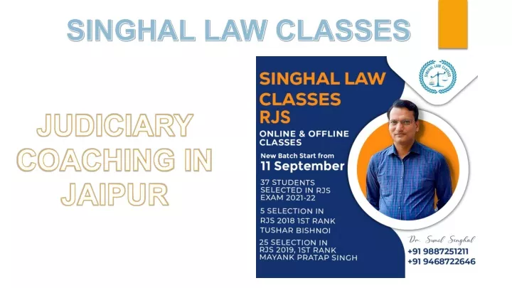 singhal law classes