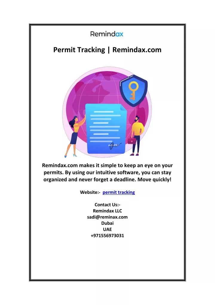 permit tracking remindax com