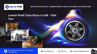 Lowest Pirelli Tyres Prices in UAE - Yalla Tyre