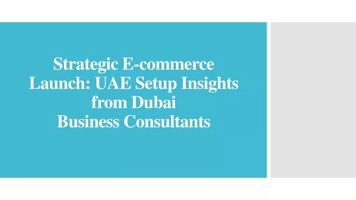 strategic e commerce launch uae setup insights from dubai business consultants