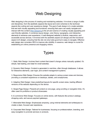 Web Designing