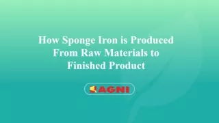How Sponge Iron is Produced From Raw Materials to Finished Product