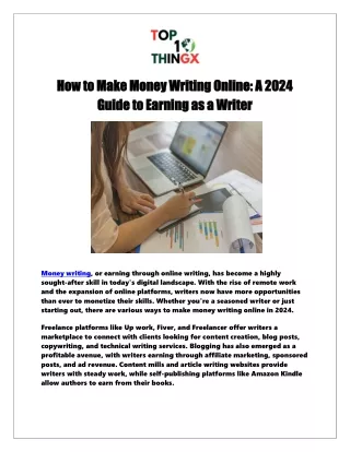 how to make money writing online a 2024