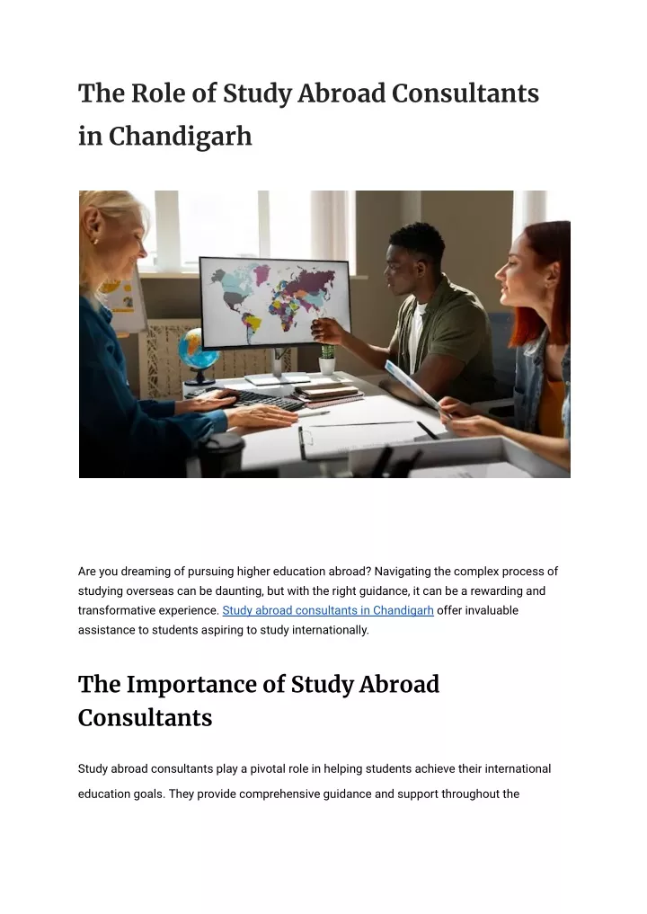 the role of study abroad consultants