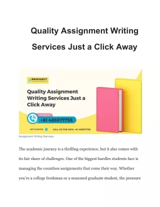 quality assignment writing