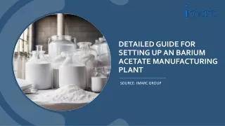 Barium Acetate Manufacturing Unit Project Report 2024