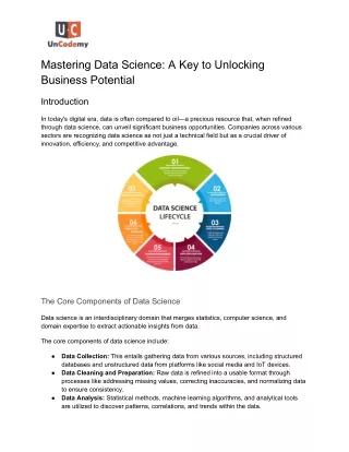 Mastering Data Science: A Key to Unlocking Business Potential