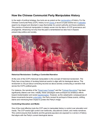 how the chinese communist party manipulates