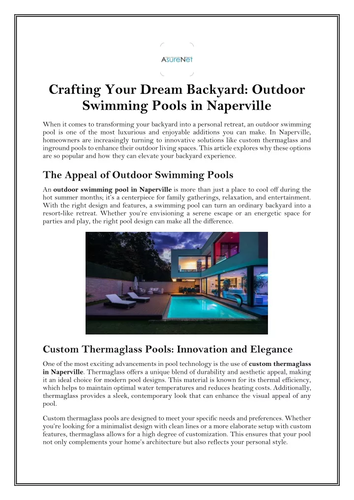 crafting your dream backyard outdoor swimming