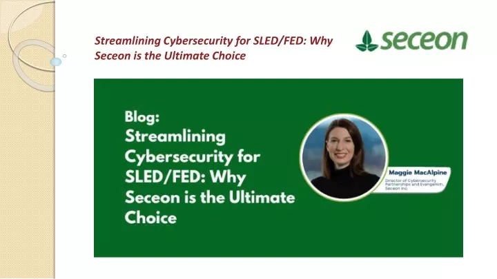 streamlining cybersecurity for sled