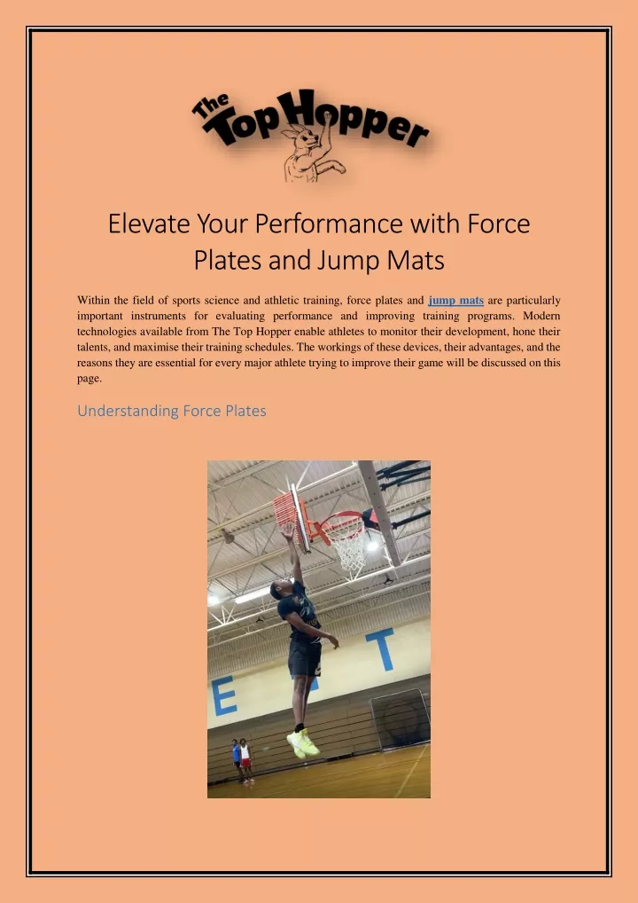 elevate your performance with force plates