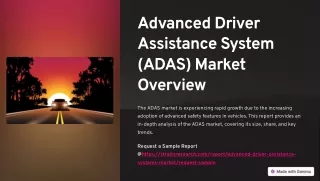 advanced driver assistance system adas market