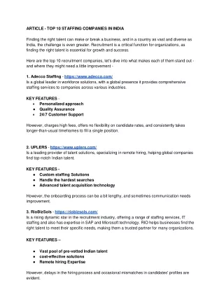 ARTICLE - TOP 10 STAFFING COMPANIES IN INDIA (2) (1)