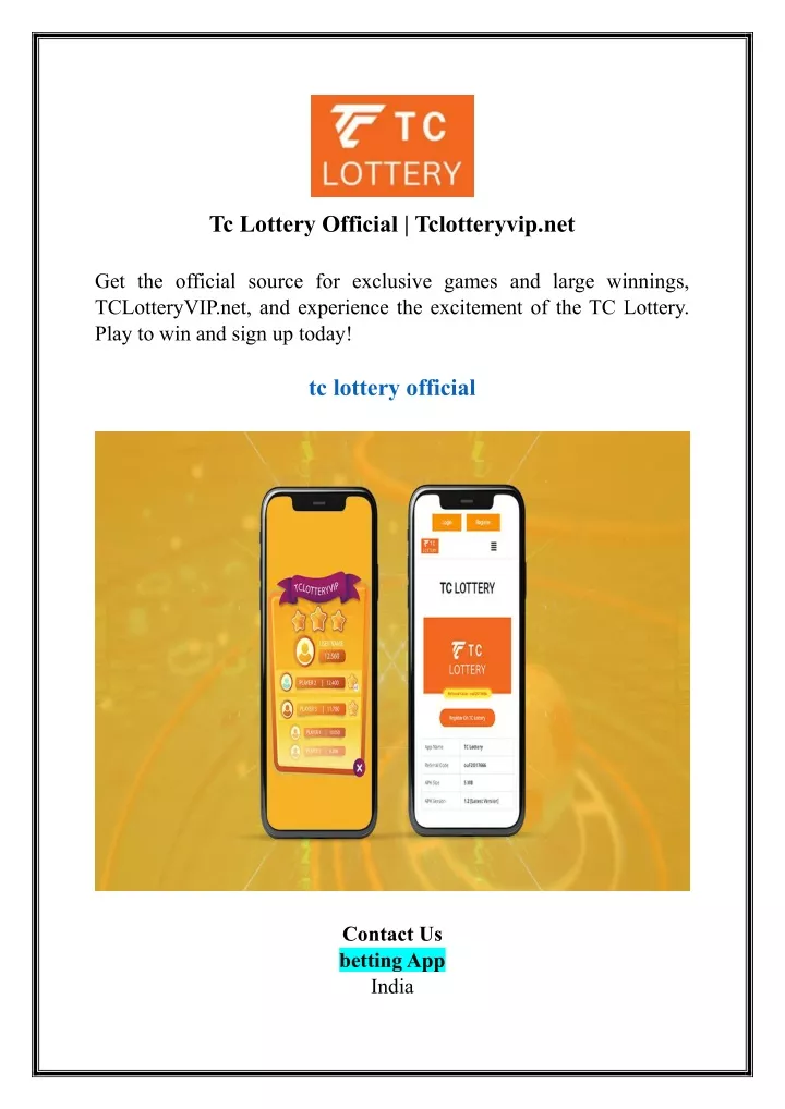 tc lottery official tclotteryvip