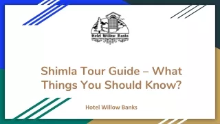 Shimla Tour Guide – What Things You Should Know_