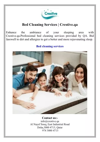 bed cleaning services crestive qa