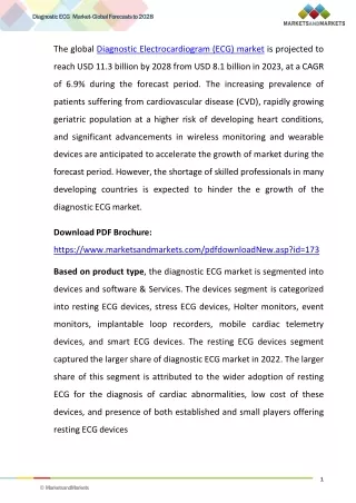ECG Market worth 11.3 billion by 2028