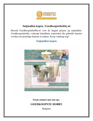 Snijmallen kopen Goedkoopstehobby.nl