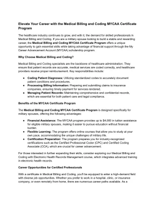 elevate your career with the medical billing
