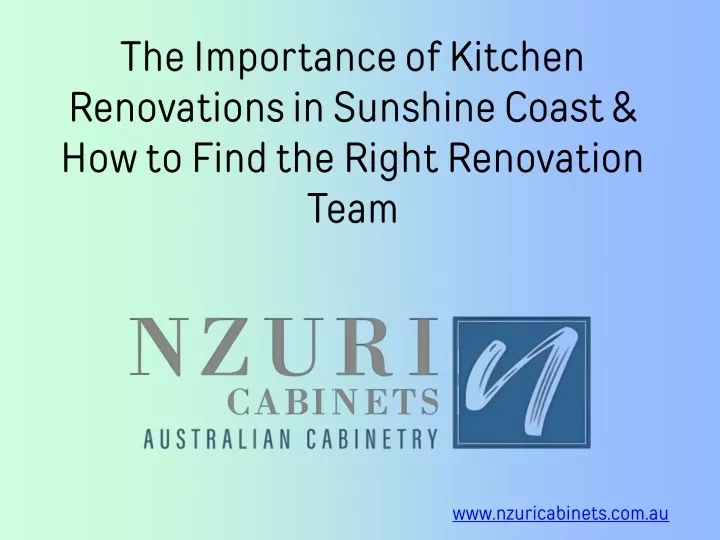 the importance of kitchen renovations in sunshine