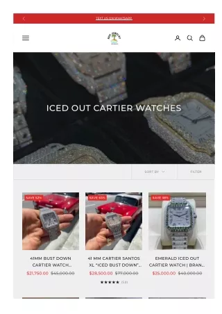 Cartier iced out watch