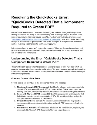 resolving the quickbooks error quickbooks
