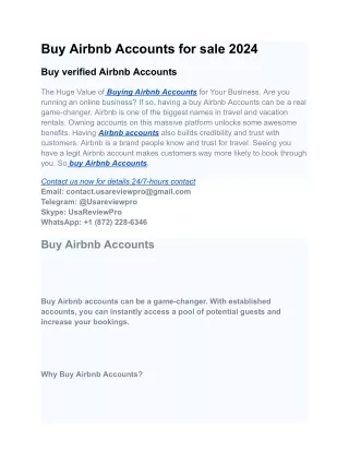 Buy Airbnb Accounts for sale 2024