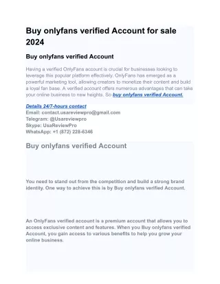 Buy onlyfans verified Account for sale 2024