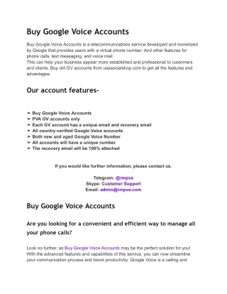 Buy Google Voice Accounts__rmpva