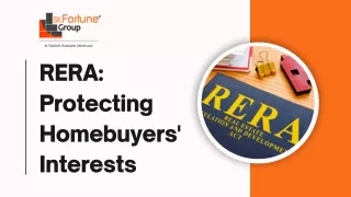 RERA Protecting Homebuyers' Interests (PPT)