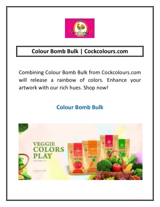 Colour Bomb Bulk | Cockcolours.com