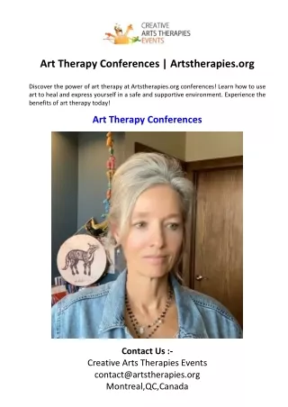 Art Therapy Conferences  Artstherapies.org