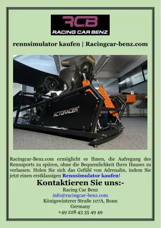 rennsimulator kaufen  Racingcar-benz.com