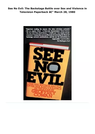 read see no evil: the backstage battle over sex and violence in televi