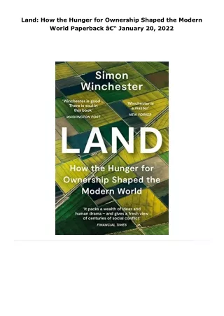 land how the hunger for ownership shaped
