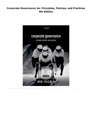 read corporate governance 4e: principles, policies, and practices