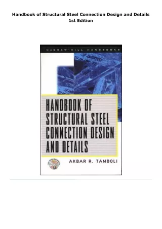 read handbook of structural steel connection design and details     1s