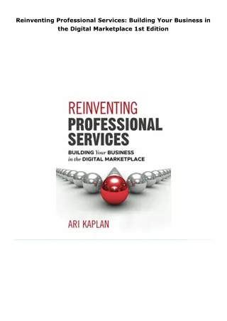 reinventing professional services building your