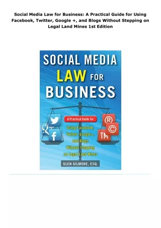 read social media law for business: a practical guide for using facebo