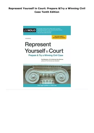 read represent yourself in court: prepare & try a winning civil case