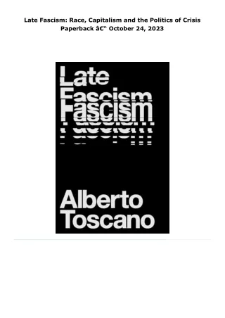 read late fascism: race, capitalism and the politics of crisis     pap