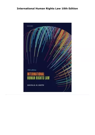 read international human rights law     10th edition
