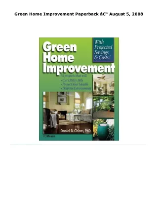 read green home improvement     paperback â€“ august 5, 2008