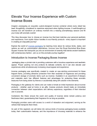 elevate your incense experience with custom
