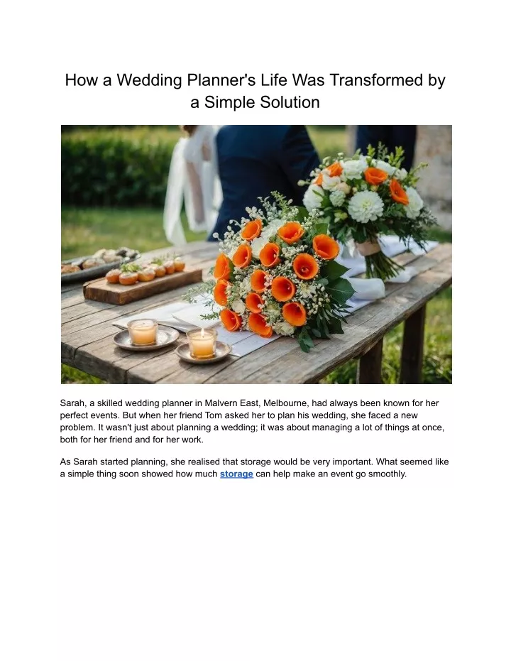 how a wedding planner s life was transformed